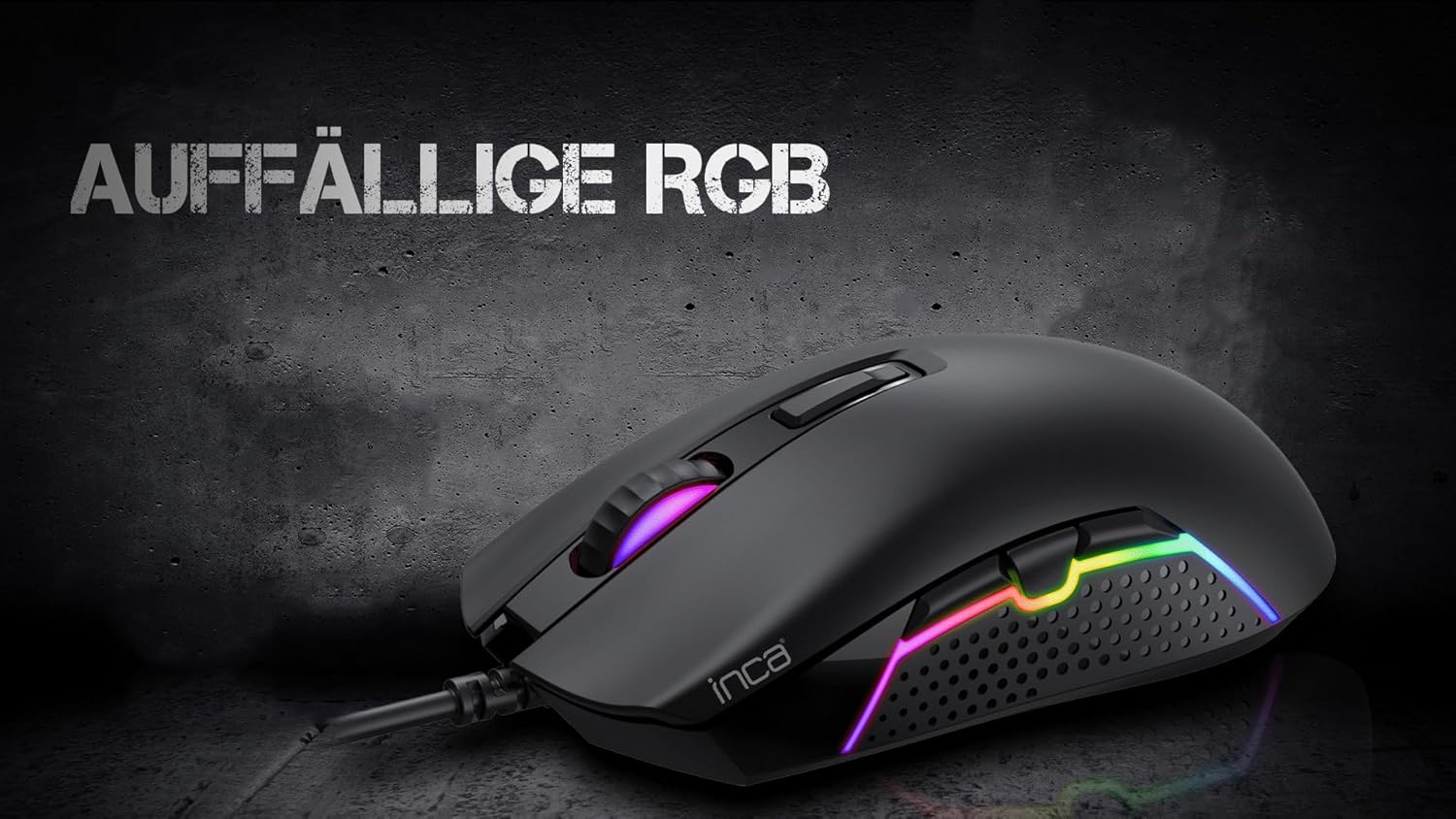 INCA IMG-GT14 PRO Optical Gaming Mouse 3600 DPI RGB Logo