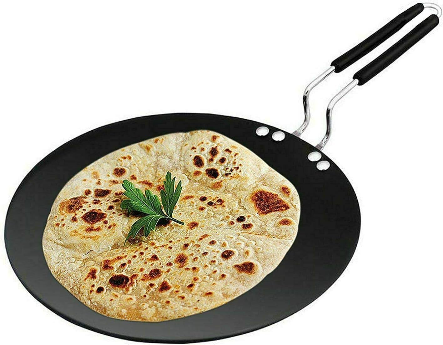 Handmade Iron Tawa – 10 Inch Traditional Indian Roti Chapati Pan – Heavy Duty Loha Flatbread Tava for Naan, Paratha & Dosa Cooking