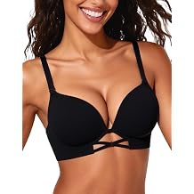 Womens Padded Push Up Bra Add 2 Cups Seamless Underwire Support, Bras for Women