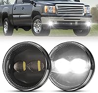Vista 1 de BUNKER INDUST Luces antiniebla LED para 2007-2013 GMC Sierra 1500/2007-2014 Sierra 2500HD 3500HD, Kit de luces antiniebla de repuesto