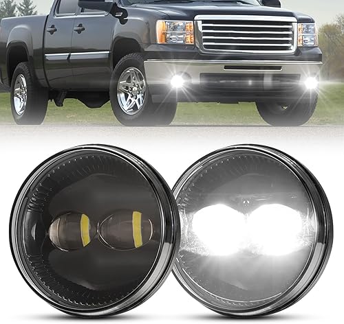 Miniatura 8 de BUNKER INDUST Luz antiniebla LED con luces de circulación diurna para GMC Sierra 15002007-2014 Sierra 2500HD 3500HD, kit de montaje de lámpara