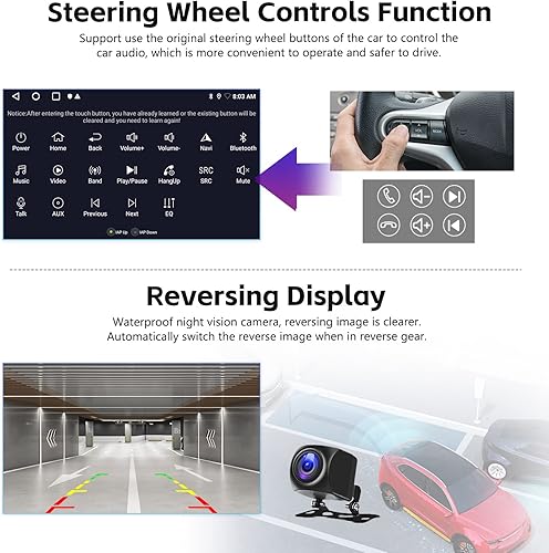 Miniatura 4 de 2+32G Android 13 Car Stereo para Hyundai Sonata 2015-2017 con Apple Carplay Android Auto Espejo Link Cambio Tema 9 pulgadas Pantalla Táctil FM RDS