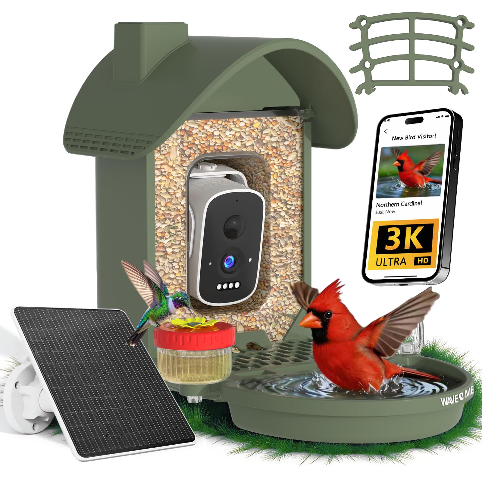 WAVEEME Smart Bird Feeder with Camera