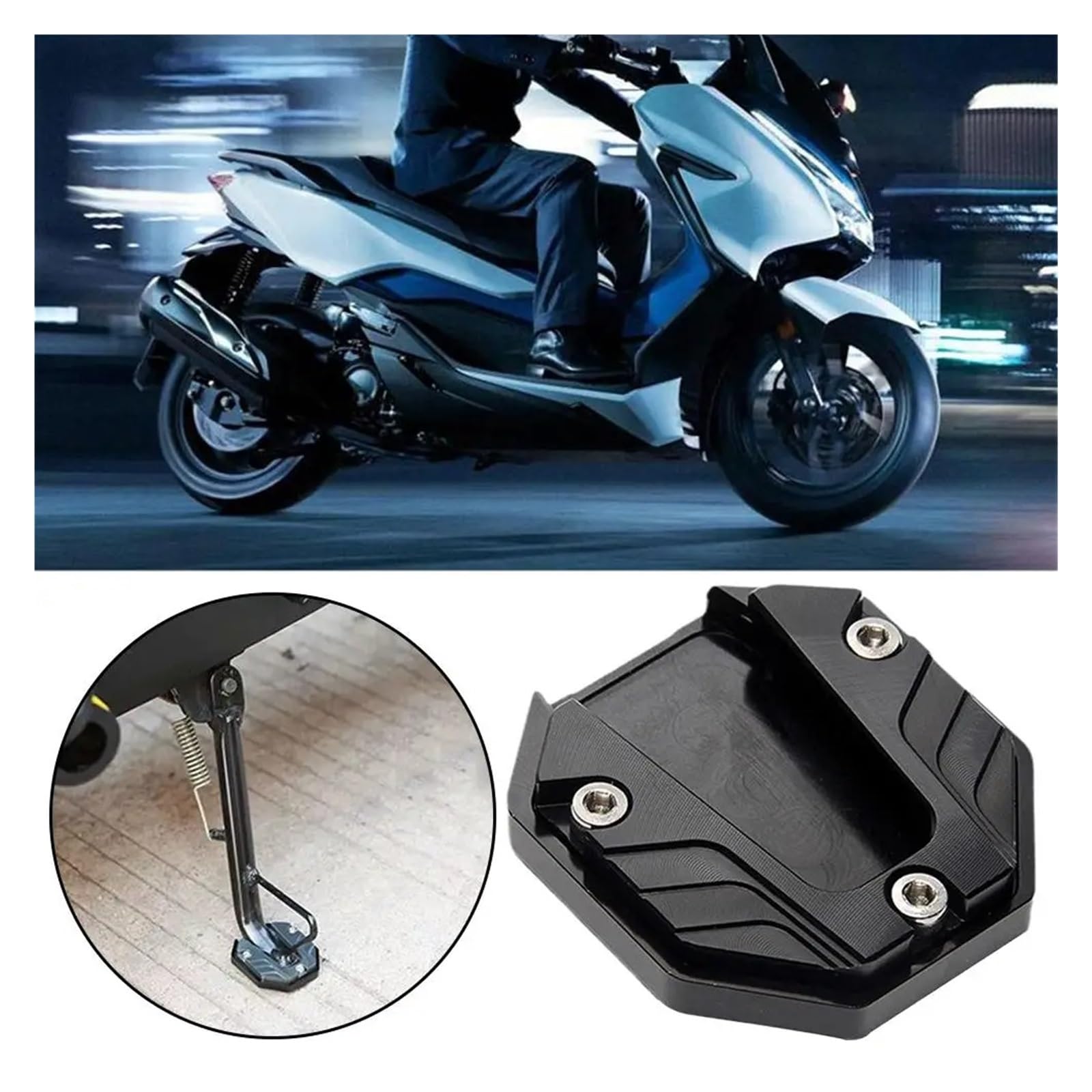 Piastra cavalletto moto Lega di alluminio Estensione (B)