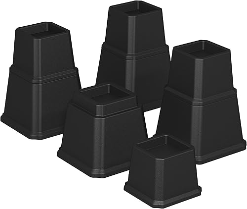 Miniatura 9 de Elevadores de cama de 7 pulgadas, resistentes en alturas ajustables de 7, 4 o 3 pulgadas, elevadores de muebles de 1500 libras para sofá y mesa,