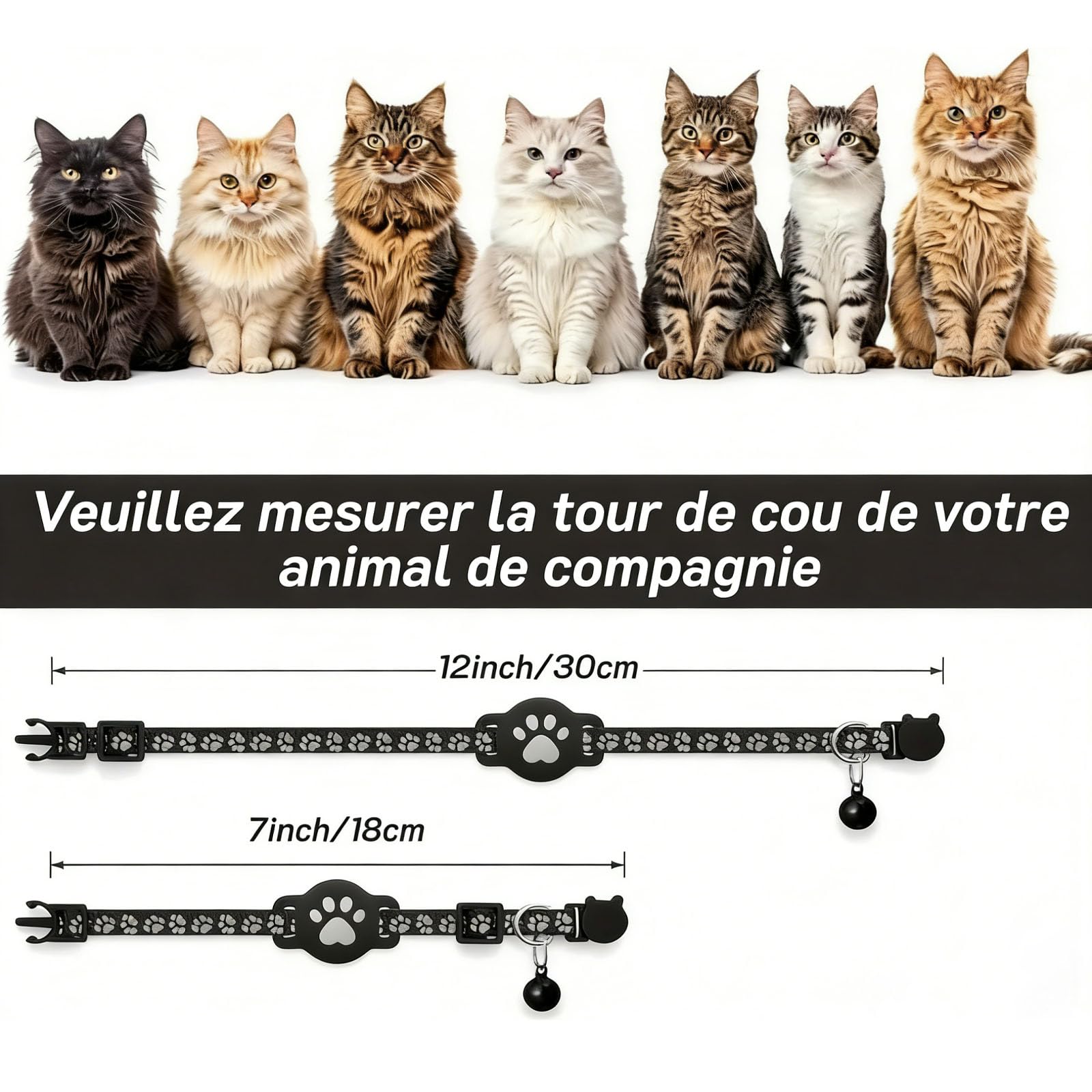 Collier GPS Chat, 2026 Nouveau Traceur Collier GPS pour Chien, sans Carte SIM, sans Abonnement Mensuel, Localisation Temps Réel,Compatible iOS Android,Imperméable et Durable (Rose)