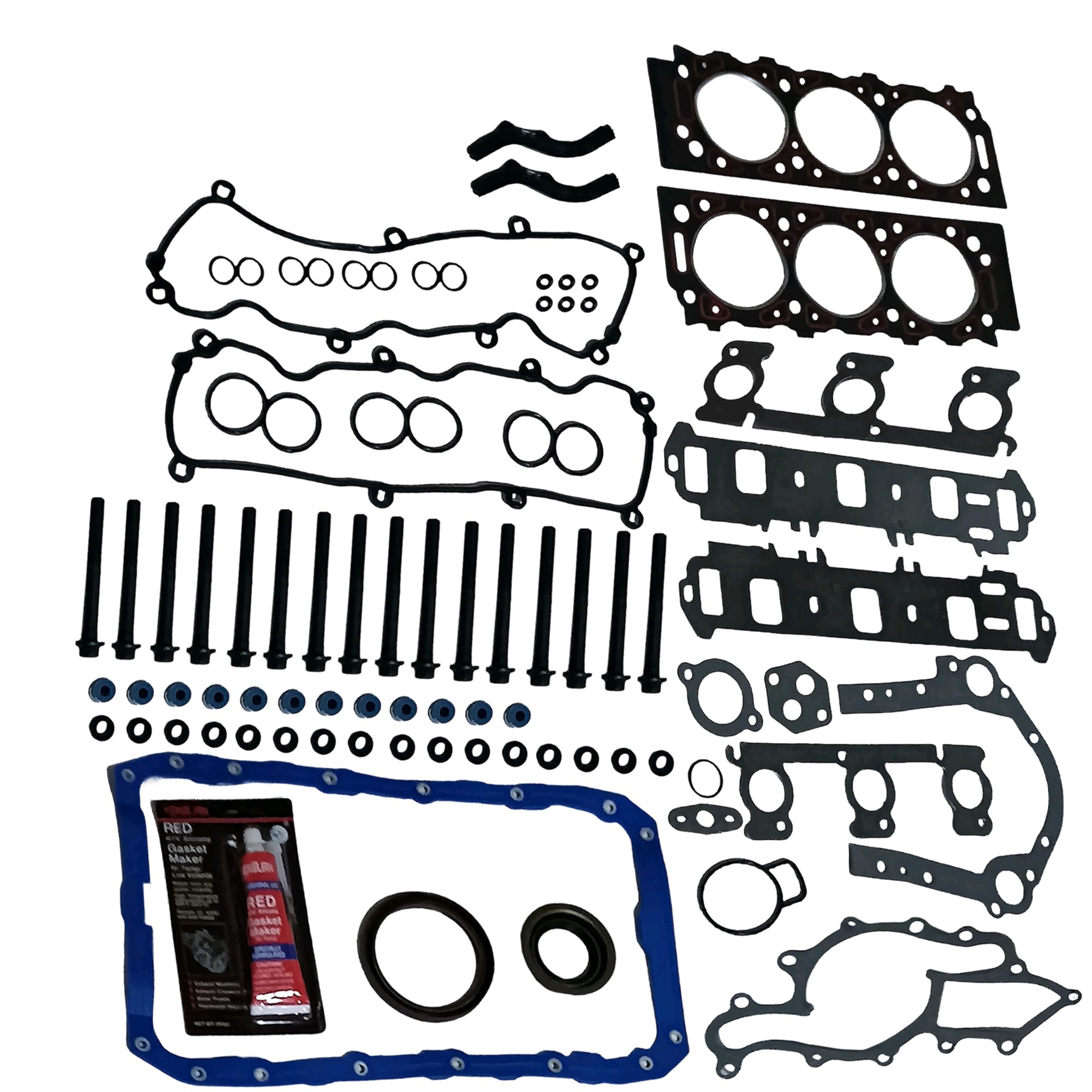Partsflow Full Gasket Set Head Bolts Compatible With 02-07 Mazda B3000 02-08 Ford Ranger 3.0L 182CID