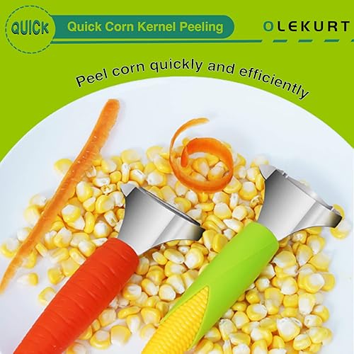 Miniatura 2 de Pelador de maíz en forma de zanahoria, pelador de maíz para herramienta removedor de maíz en la mazorca, pelador mágico de mazorca de maíz con