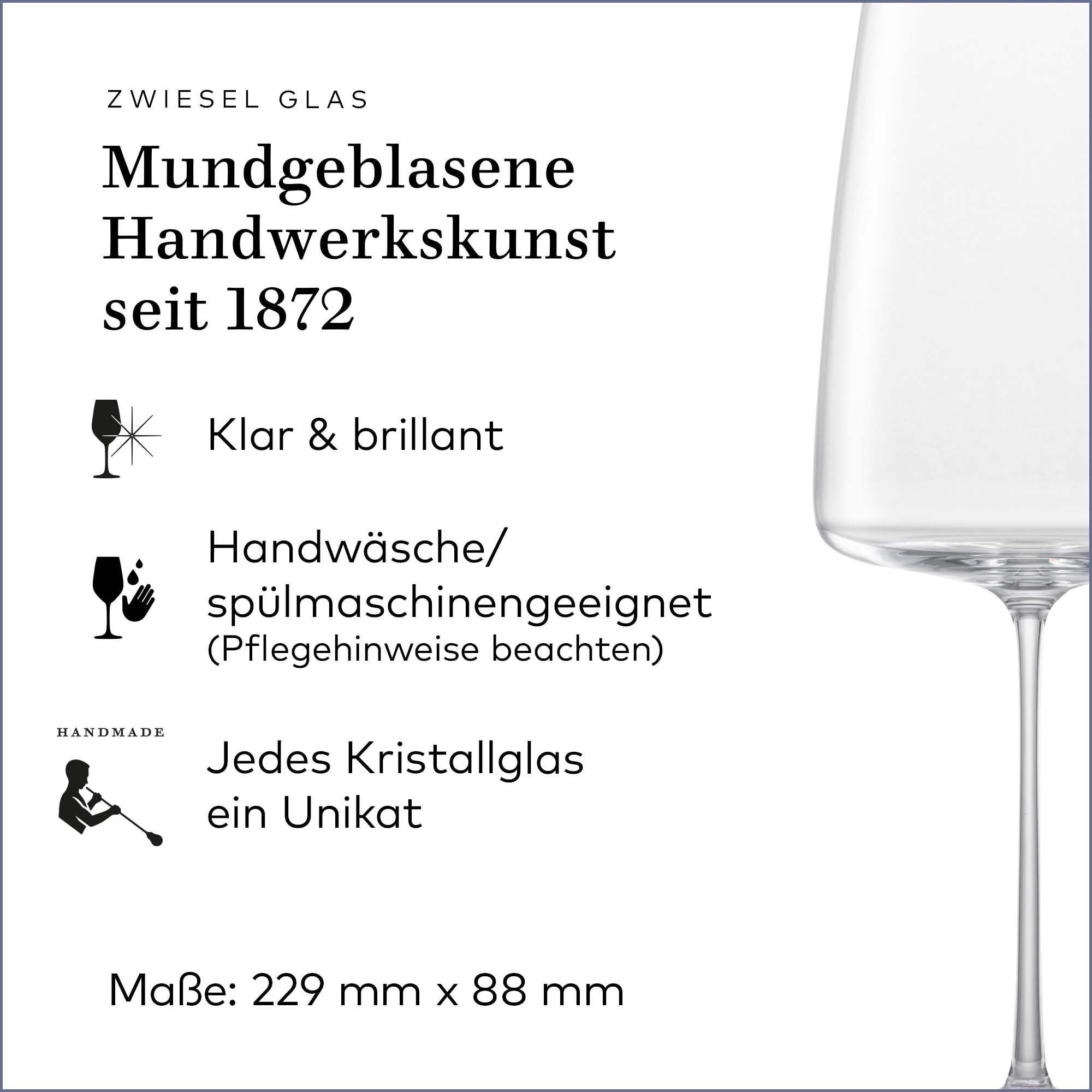 Zwiesel Glas 122053 Freuchtig & Fein afrutado & Fein, 555 milliters | Copa de vino soplada artesanalmente para vino tinto y blanco, vasos de cristal Tritan® de alta calidad para vino