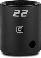 Vista 24 de Capri Tools Zócalo de impacto poco profundo, accionamiento de 1/2 pulgada, 6 puntos, métrico (0.984 in)