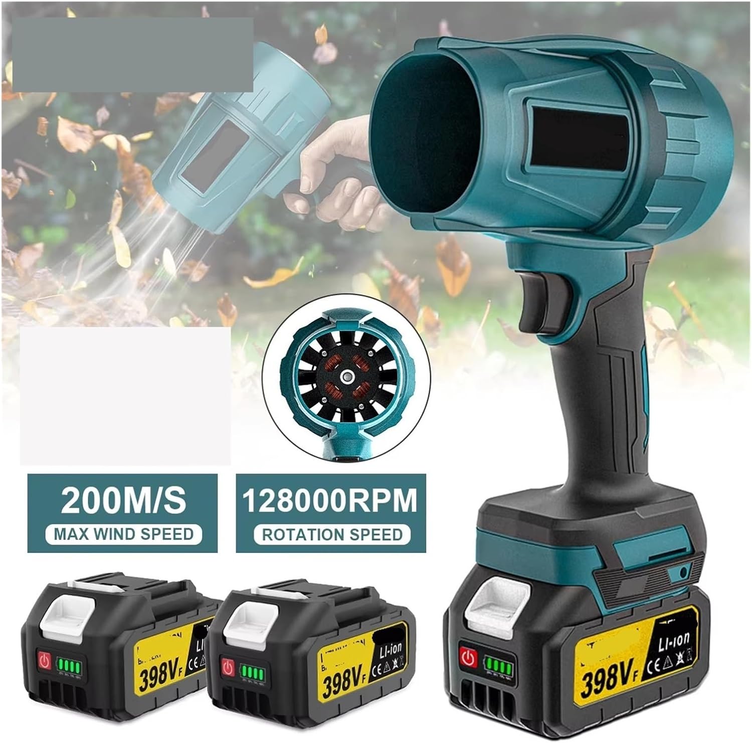 Performance Overview: Max Wind Speed 200m/s, Rotation Speed 128000RPM, and Battery Compatibility