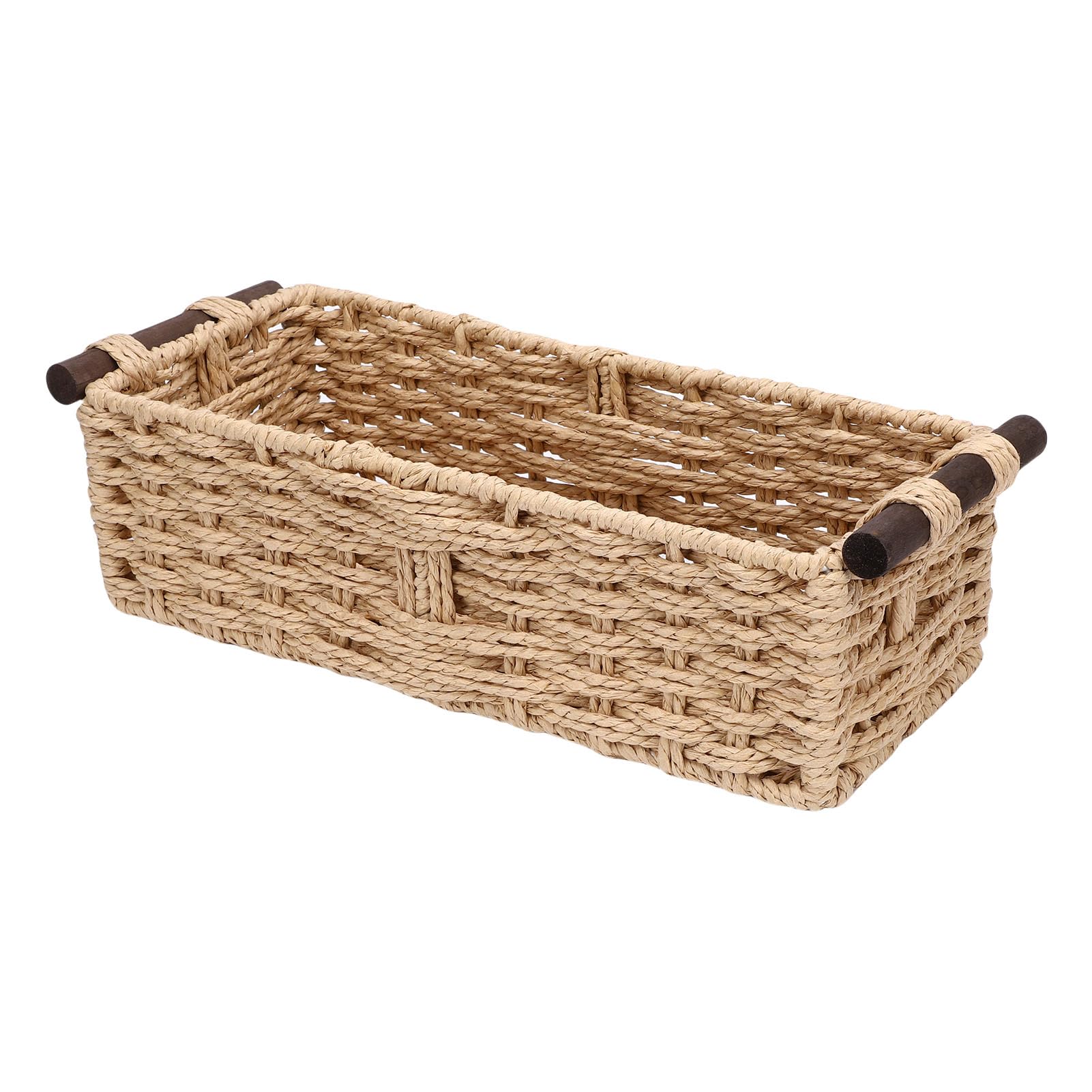 Panier de rangement en corde de papier tressé main petit organisateur meuble