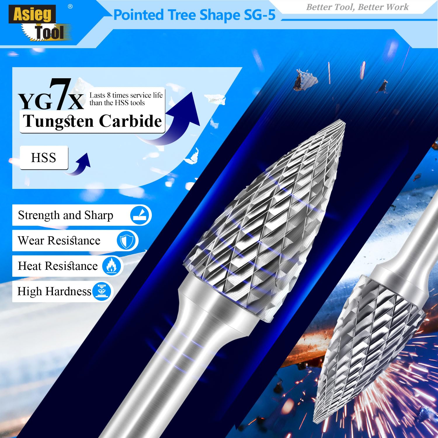 Amazon.co.jp: SG-5 炭化タングステン バリ ロータリー ファイル