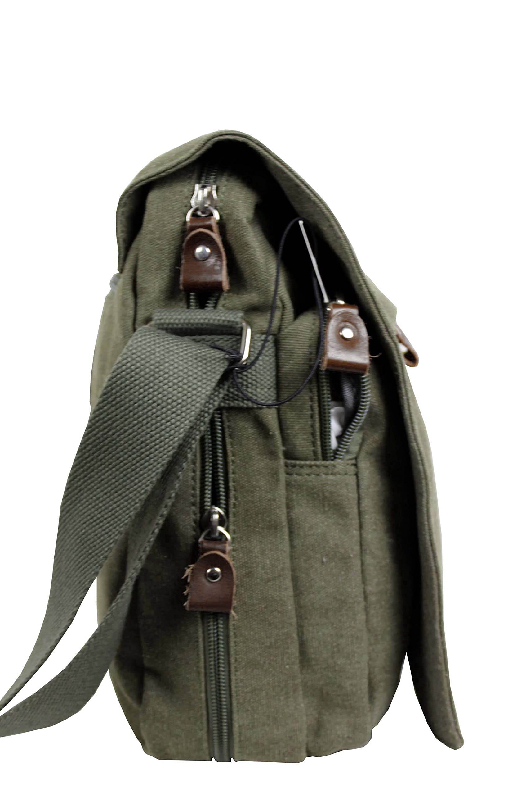 Grand sac besace sac à bandoulière unisexe toile garni cuir KATANA réf 6565 (6 coul.disp.)