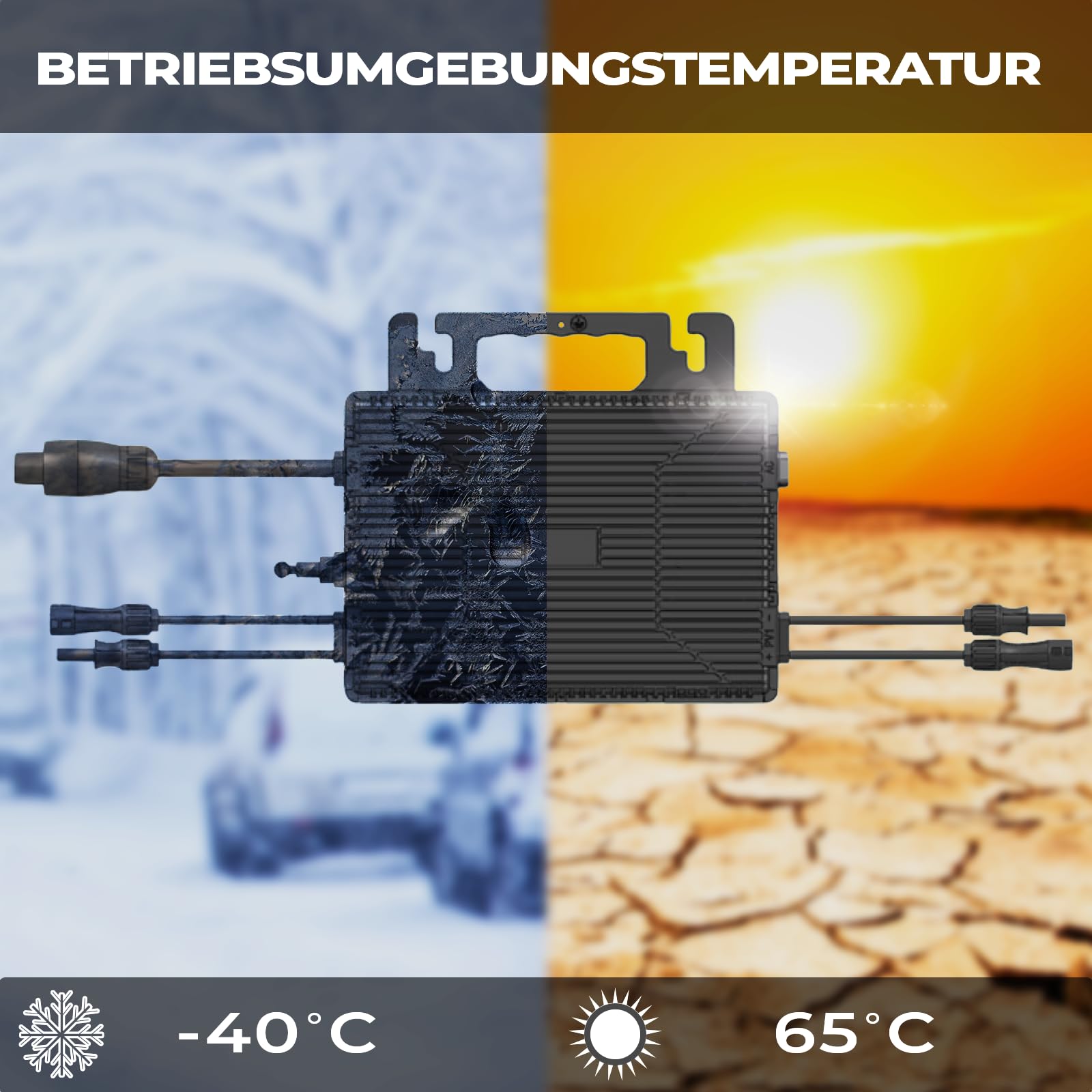 SUNNIVA® 850W Balkonkraftwerk 800W komplett Steckdose - Astro-Energy 800W Micro Wechselrichter - PV Solaranlage Komplettset - 2x 425W (850W) Solarmodule - inkl. 5m Kabel - Bluetooth WIFI