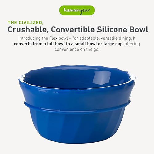 Miniatura 2 de humangear Flexibowl  Cuenco convertible para acampar  Sobre la marcha  Plegable y fácil de limpiar, naranja