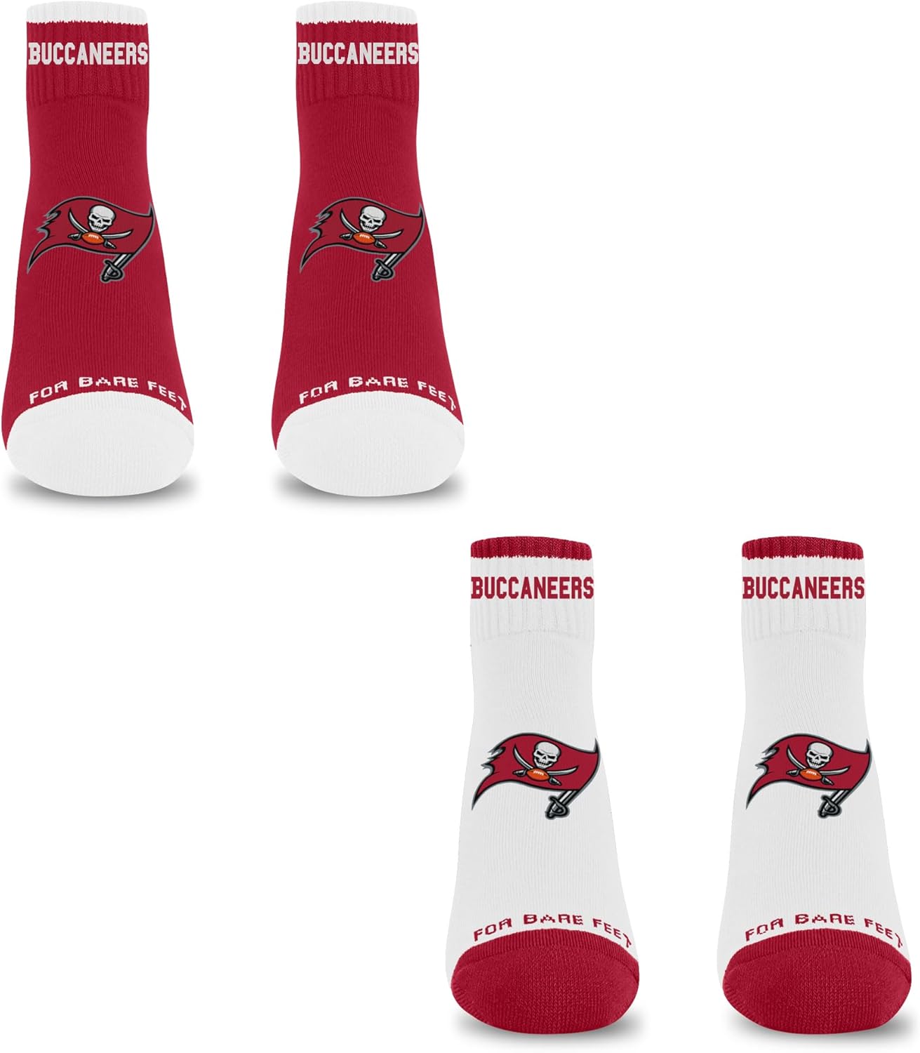 For Bare Feet NFL Unisex Front and Center 2 Pack Team Colors