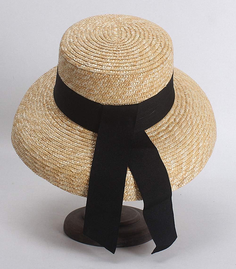 Women's Wide Brim Braided Sun Hat UPF 50+ Sun Protection Floppy Summer Beach Cap Straw Hat