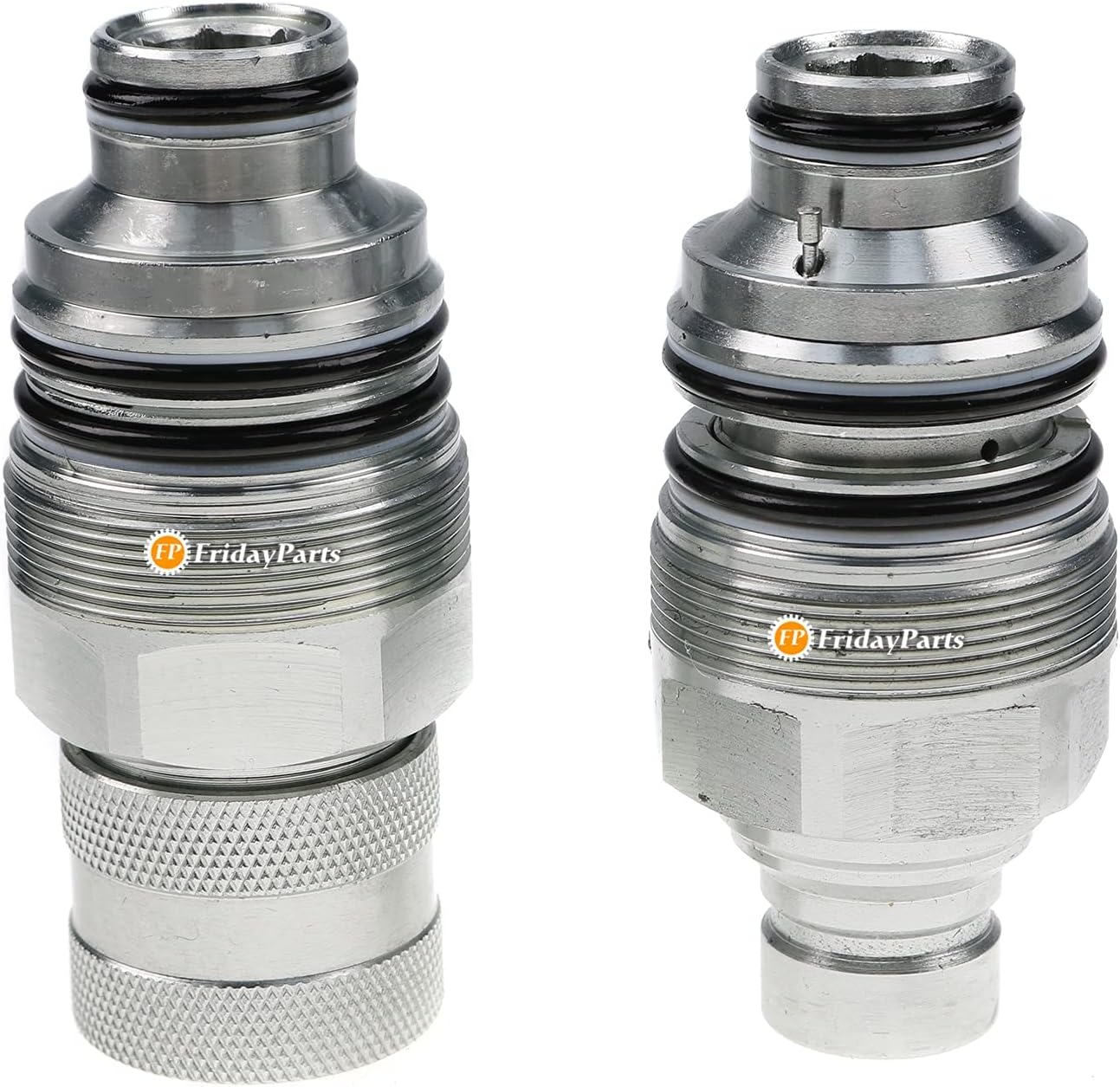 FridayParts Hydraulic Quick Connect Coupler Set V0511-77140 V0511-77150 Compatible for Kubota SVL75 SVL90 SVL90-2 SVL90-2C SVL90C