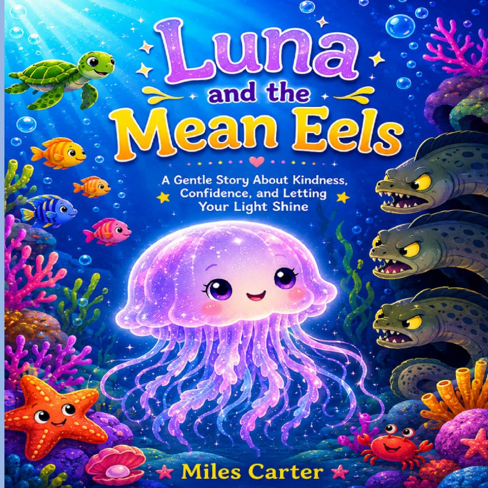 Luna and the Mean Eels: A Gentle Story About Kindness, Confidence, and Letting Your Light Shine (The Luna the Jellyfish Adventures)