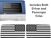 Vista 4 de BOGAR TECH DESIGNS - Vinilo adhesivo precortado para ventana con diseño de bandera de EE.UU, compatible con Ford Bronco 2021-2026 de 4 puertas, Negro