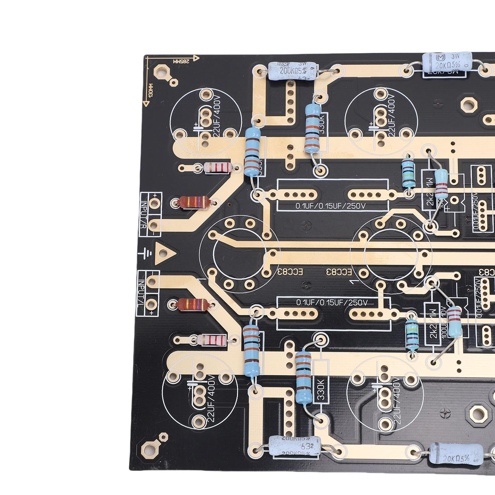 Cocoarm Zestaw Płytek Drukowanych Wzmacniacza Gramofonowego PCB Mm Płytka Drukowana Gramofonu 130 X 285 Mm z konstrukcją 12AX7 X 3 Kompletne Komponenty dla Entuzjastów Dźwięku HiFi