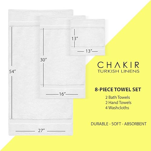 Vista 128 de Chakir Turkish Linens - Toallas de baño turcas de 100% algodón (35 x 70 pulgadas, toallas de baño grandes, color rosa)