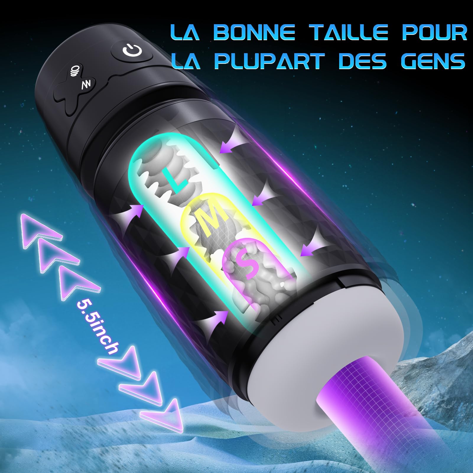 Masturbateur Électrique Pour Hommes, Jouet Sexuel Pour Hommes Avec Modes De Vibration Et De Succion, Cup Masturbateur 3D Avec Vagin Réaliste, Sexe Muschi, Masturbateur Pour Pénis, noir