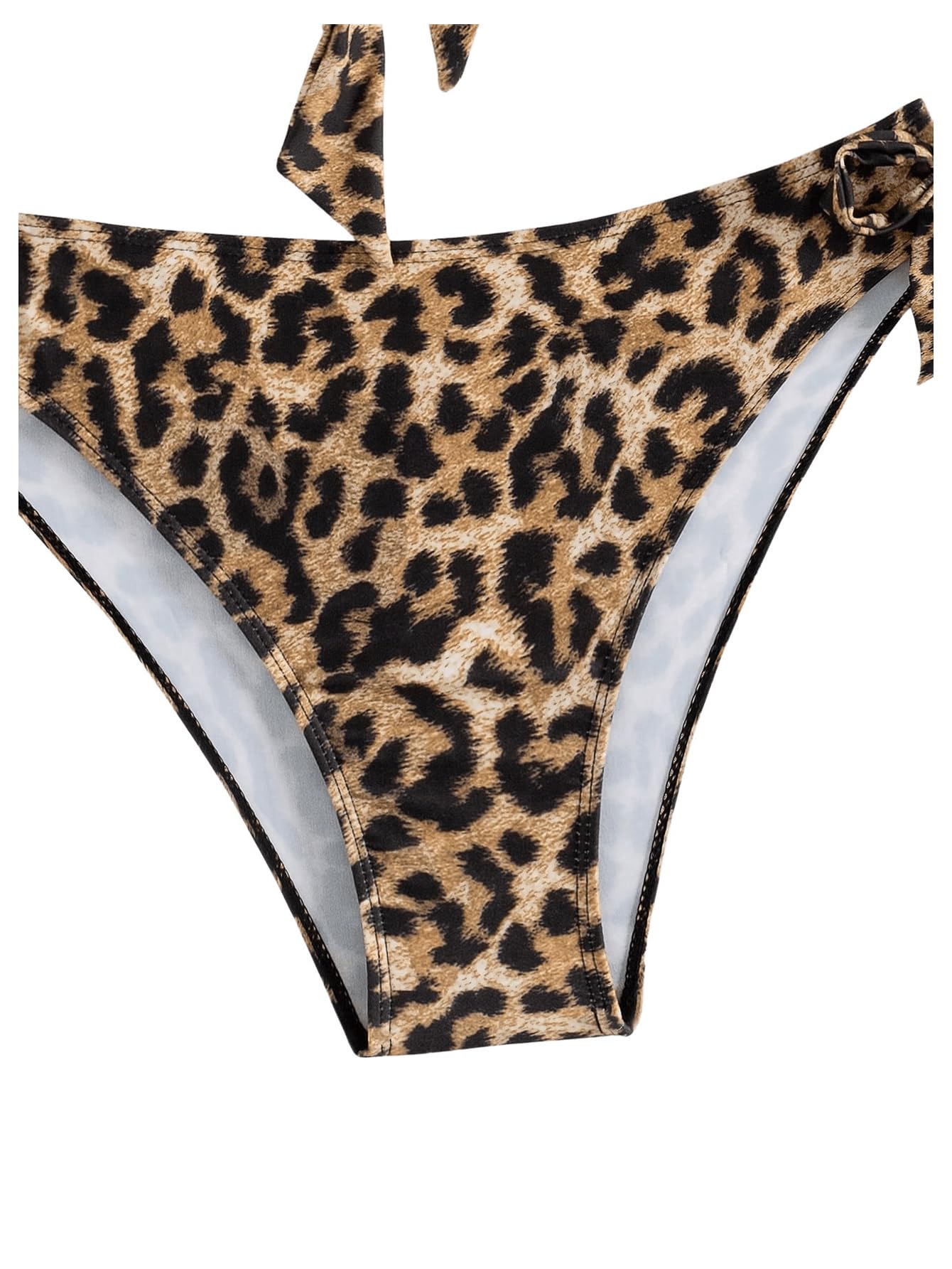 GORGLITTER Bikini Damen Set Push Up Mit Bügel Zweitiler Leoparden Bademode | Bikini Damen Set, Push Up Bikini Leopard, Bikini Push Up, 3/4 Bikini Oberteil, Badeanzug Für Strand