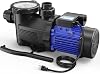 AQUASTRONG InAbove Ground Pool Pump, High Flow Single Speed, 3HP, 9350 GPH, 115V