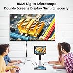 Andonstar AD407 Pro 3D HDMI Microscope à souder numérique avec support métallique Pro 4MP UHD et 7" ajustable LCD Affichage USB Microscopes vidéo pour SMT SMD DIY Réparation du téléphone
