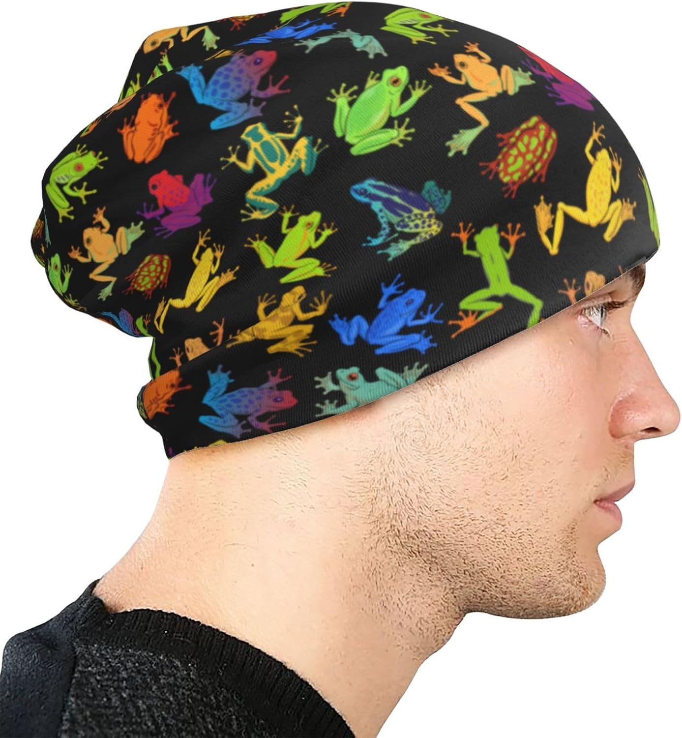 Cat Beanie Hat Chemo Headwear Slouchy Skull Sleep Cap for Women Men Winter Running - Image 5