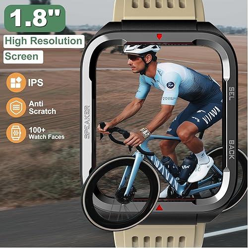 Miniatura 4 de Reloj inteligente para hombres y mujeres (respuestahacer llamadas), nuevo reloj inteligente HD de 1.8 pulgadas, reloj de fitness con más de 120