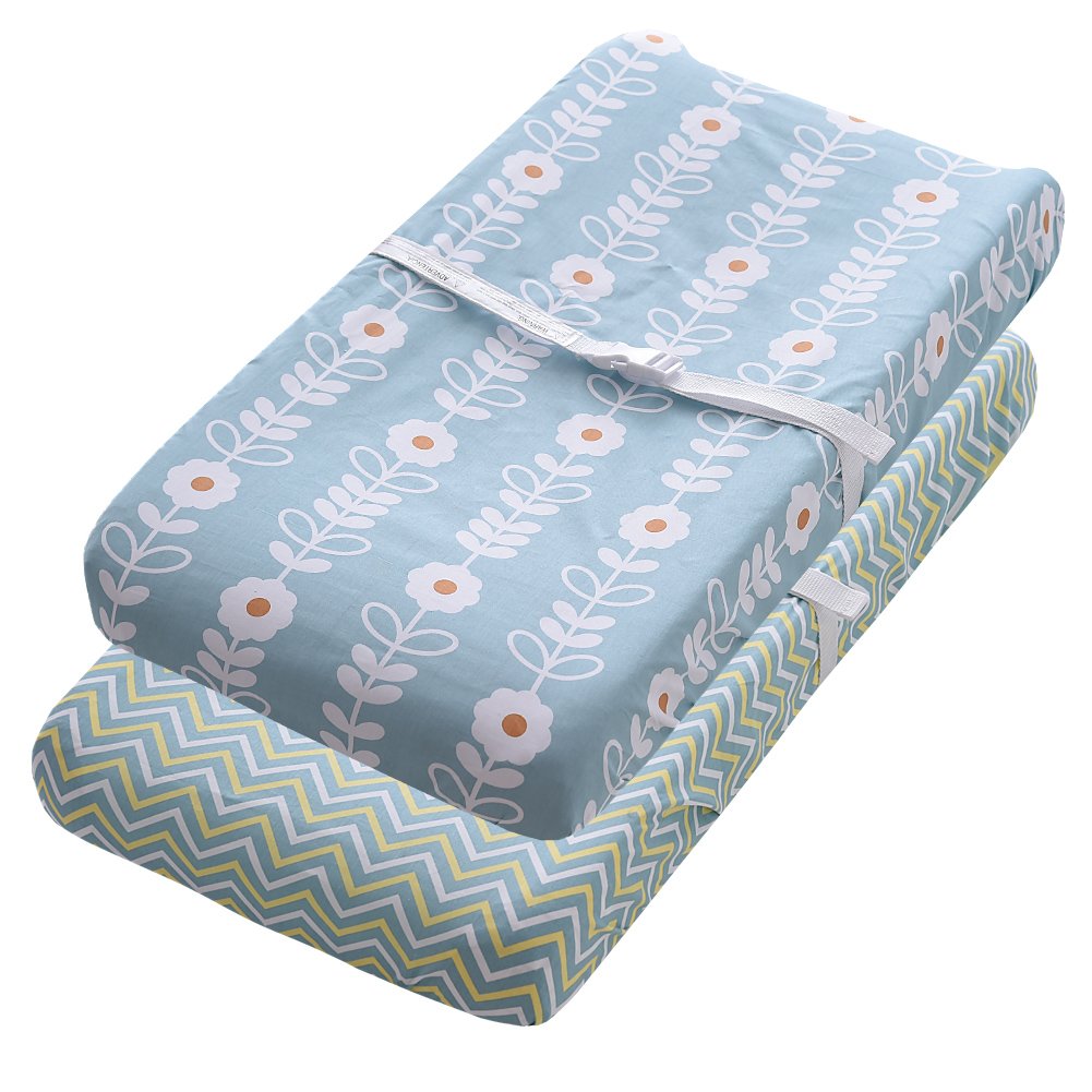 Gina Era Changing Pad Cover Set 2 Pack 100 Jersey Cotton