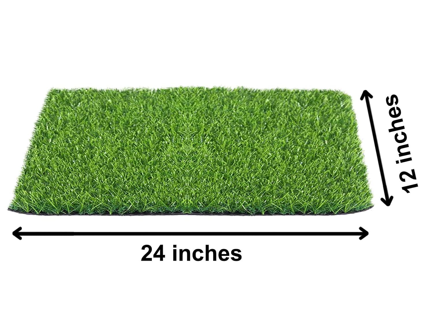 Kuber Industries 35 Artificial Grass for Balcony Or Doormat, Soft and Durable Plastic Turf Carpet Mat, Artificial Grass 1 X 2 Feet, Green, 2 Pieces, Standard (KUBMART011790) 1