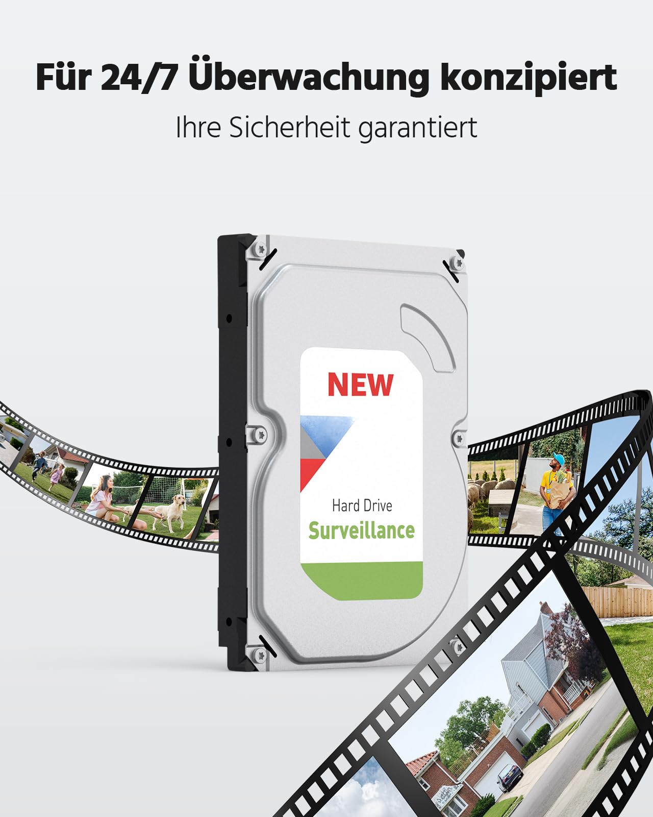 ANNKE 3K Lite 8CH DVR mit Personen- und Fahrzeugerkennung, 8X 1080p Kabelgebundenes Überwachungskamera Set Aussen mit Farb-Nachtsicht, 1TB Festplatte, E-Mail-Alarm mit Bildern, IP67 Wetterfest