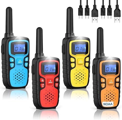 Miniatura 11 de Wishouse Walkie Talkies para niños recargables de largo alcance, regalo de cumpleaños de Navidad para niños de 5, 6, 7, 8, 9, 10, 11, 12 años