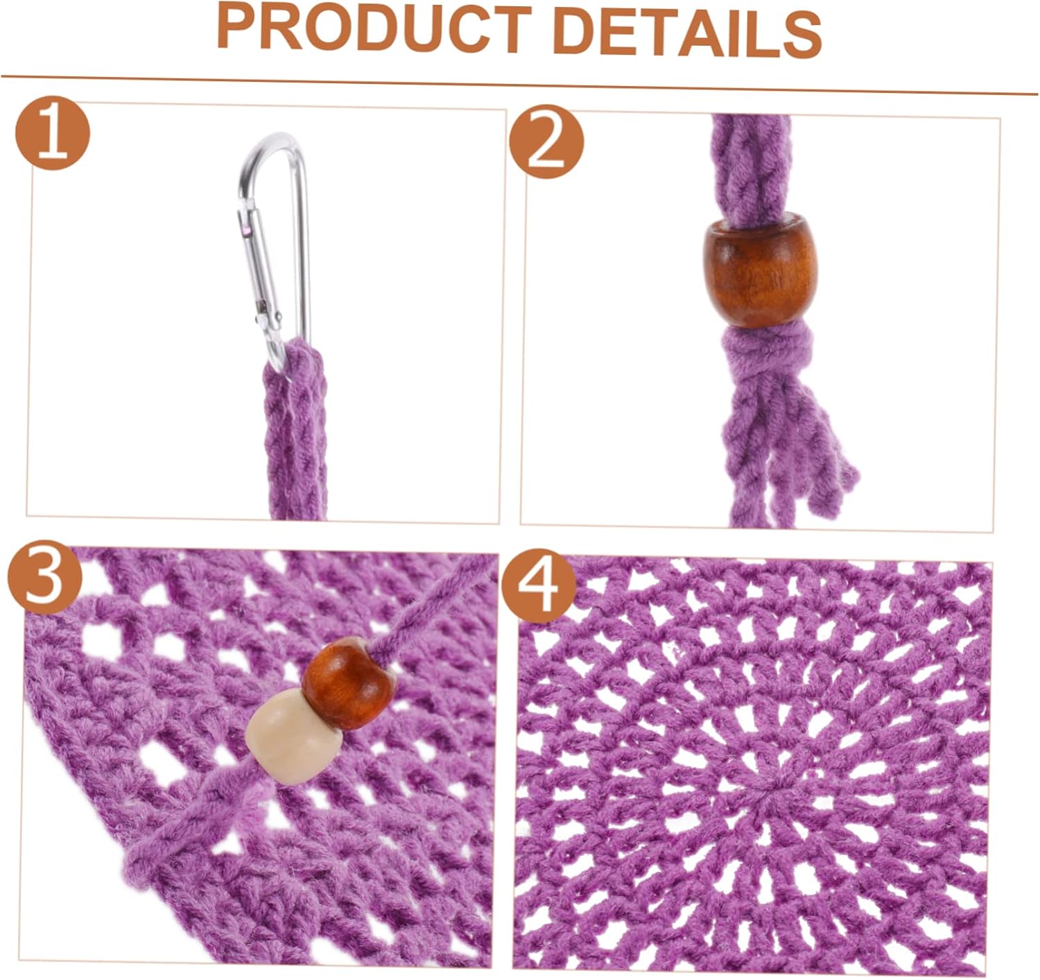 BESPORTBLE 3pcs Reptile Bed Hammock for Bearded Dragon Lizard Gecko Snake Hanging Bed Cotton Rope Easy Clean Fun Toy