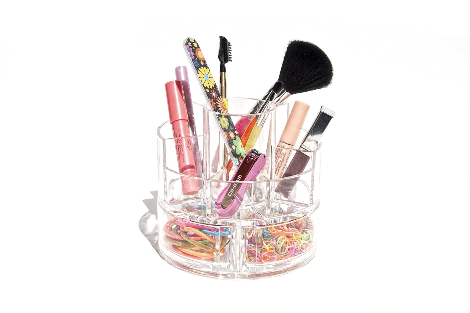 Conair Acrylic Makeup Organizer Case, With Exandable Shelves and Locking Latch, in Clear Acrylic, London SOHO New York by Conair