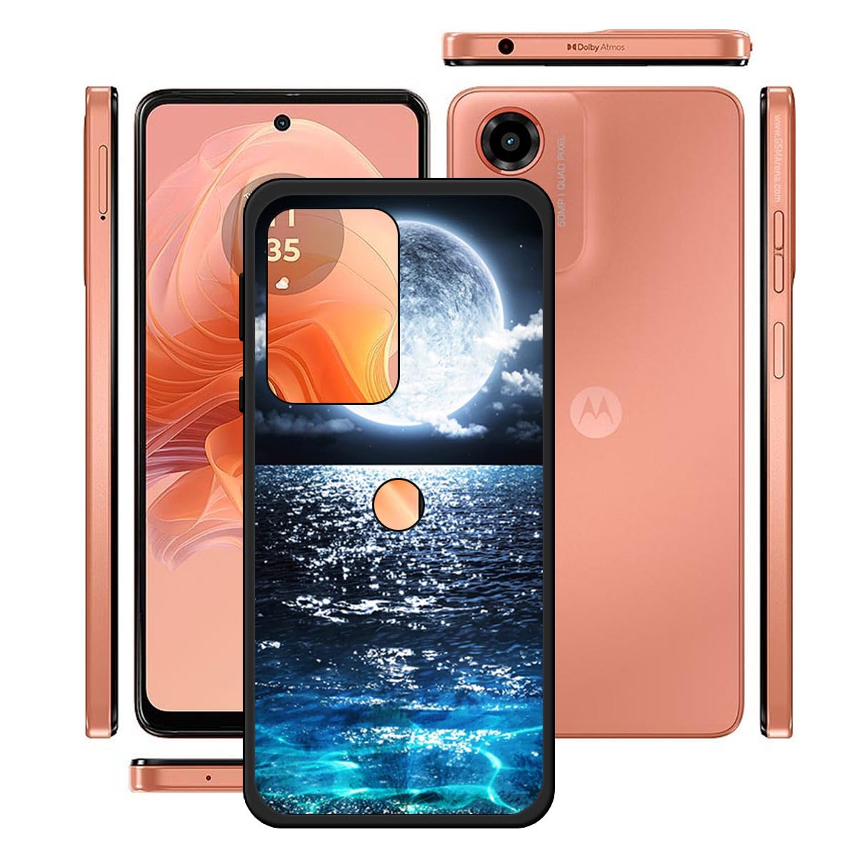 XINYEXIN Cover per Motorola Moto E14 / G24 / G04 / G04s Trasparente Slim - Custodia per Cellulare TPU Antiurto, Serie di Graffiti Artistici Colorati e Cool, Disegno Carino - Transparent
