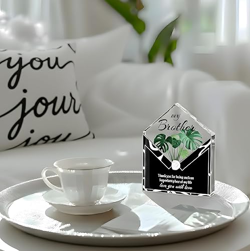 Miniatura 6 de GEEKBEAR Regalos para hermano mayor de parte de hermana hermano, bonita decoración de escritorio para cumpleaños y Navidad, 3.5 x 4 pulgadas, 06.