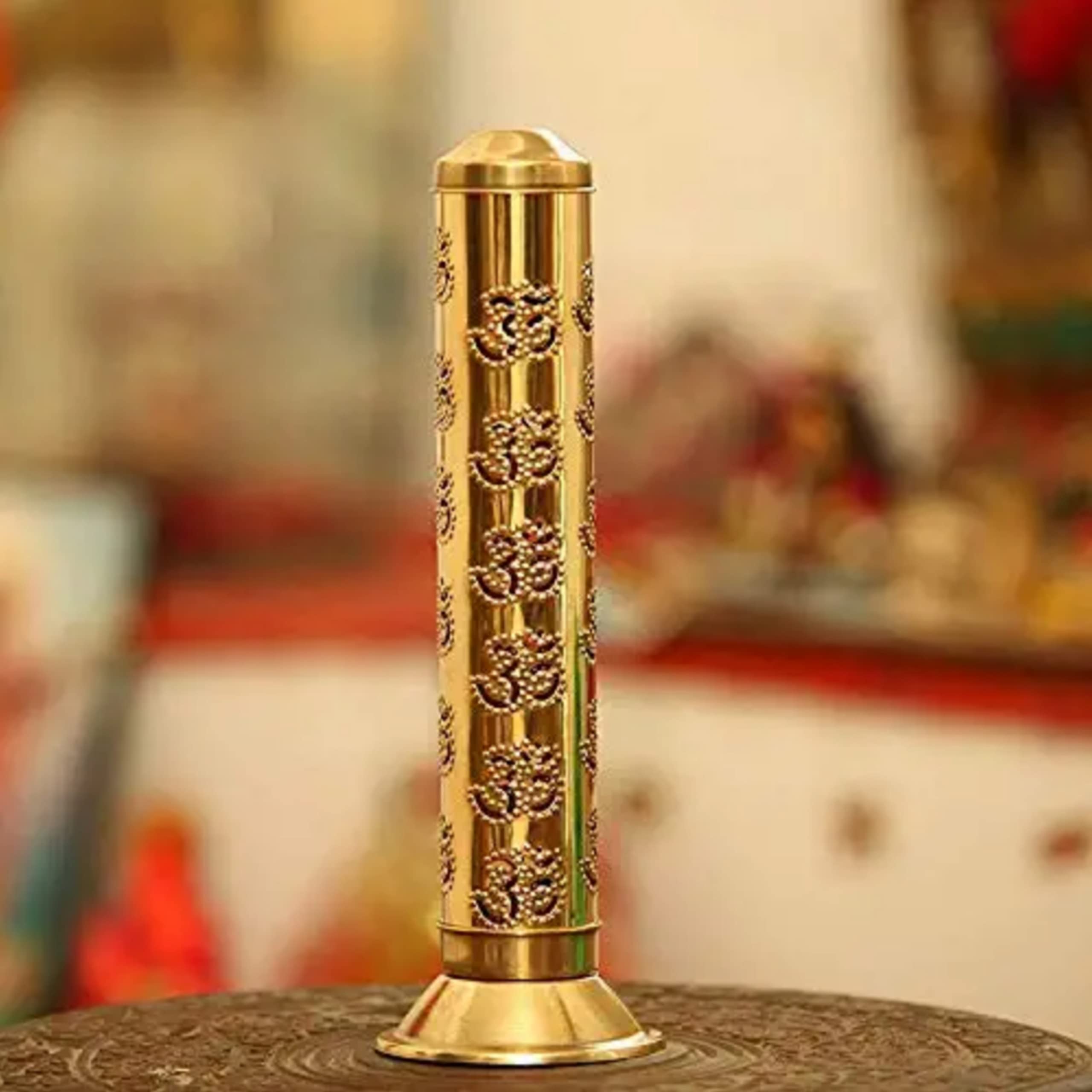 PALMARY Brass 5 Incense Sticks Holder/Agardaan, Agarbatti Holder Stand with Perforated OM Design (B09J2PVSHW) Amazon Price History, Amazon Price Tracker