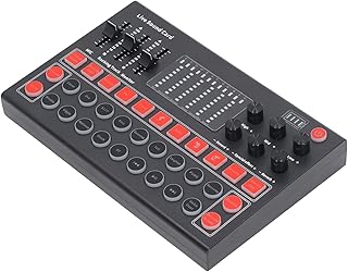 Soundboard, LED Display Noise Reduction Live Soundboard Bluetooth ABS for Studio for Gaming