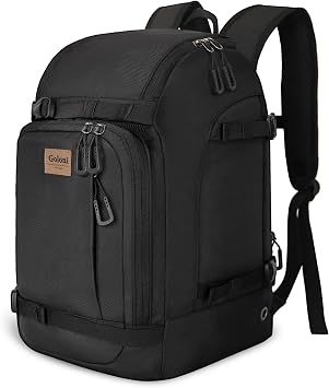 Goloni 50L Ski Boot Bag with Rubberized Exterior/Waterproof Bottom for Skis, Snowboard, Ski Helmet, Accessories