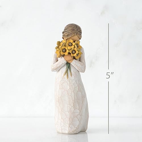 Vista 2 de Willow Tree Abrazo cálido, rodeado de la calidez de la familia y amigos, un regalo para celebrar amistades o aquellos que aman las flores, figura