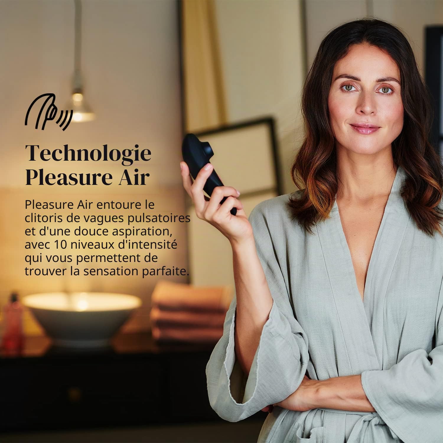 Womanizer Classic 2 Stimulateur clitoridien | Suceur de clitoris avec 10 niveaux de puissance | Vibromasseur clitoridien étanche | Sex Toy aspirant a succion rechargeable femme et couple | Noir