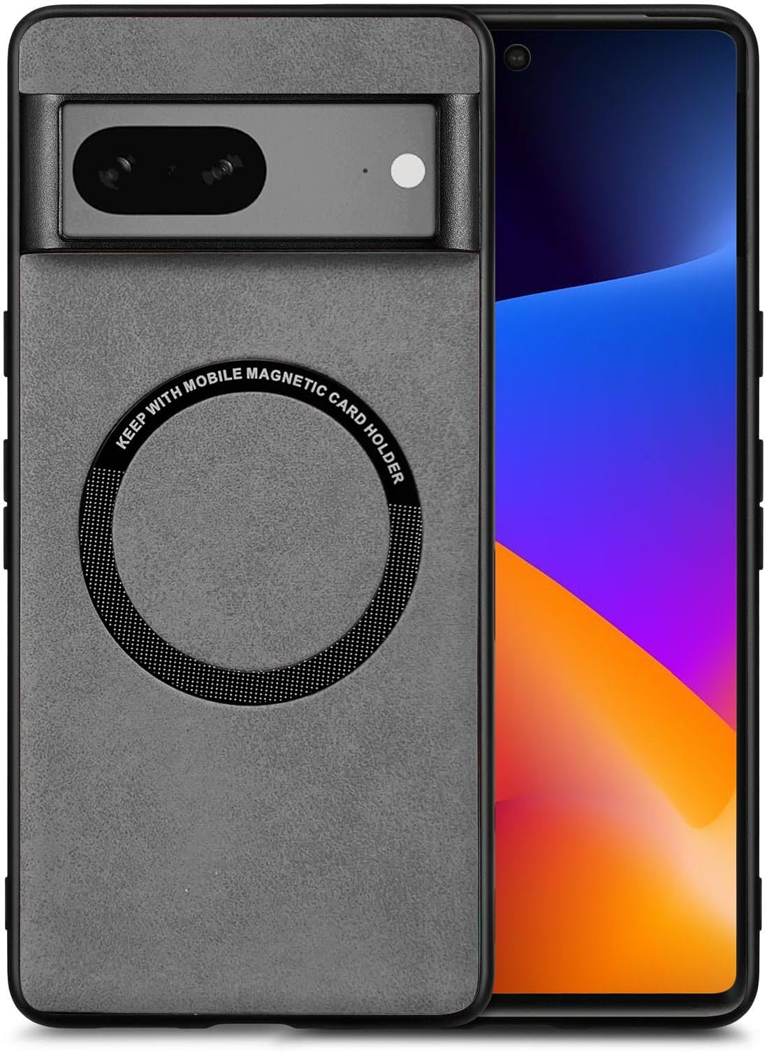 SKYLMW Designed for Google Pixel 7 Case 5G (2022) [Compatible with Magsafe] - Plush Matte Finish and Full Body Protection Cover for Men Women Girls (6.3 Inch) Grey