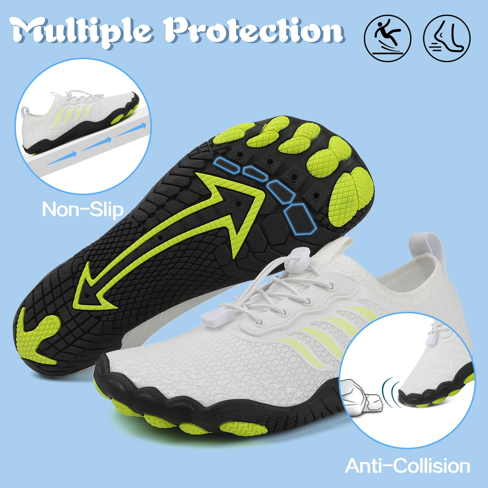 Scarpe da Acqua Uomo Donna Scarpe da Immersione Scarpe da Spiaggia Scarpe da Sport Acquatici con Suola Spessa Scarpe da Piscina