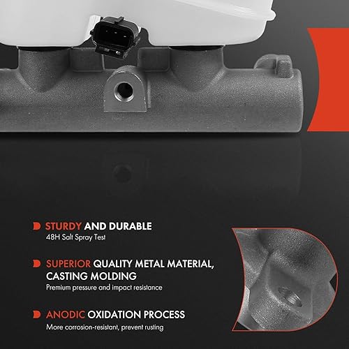 Miniatura 2 de A-Premium Cilindro maestro de freno con depósito y tapa compatible con vehículos Ford y Mercury - Taurus/Sable 1997 1998 1999 2000 2001 2002 2003 -