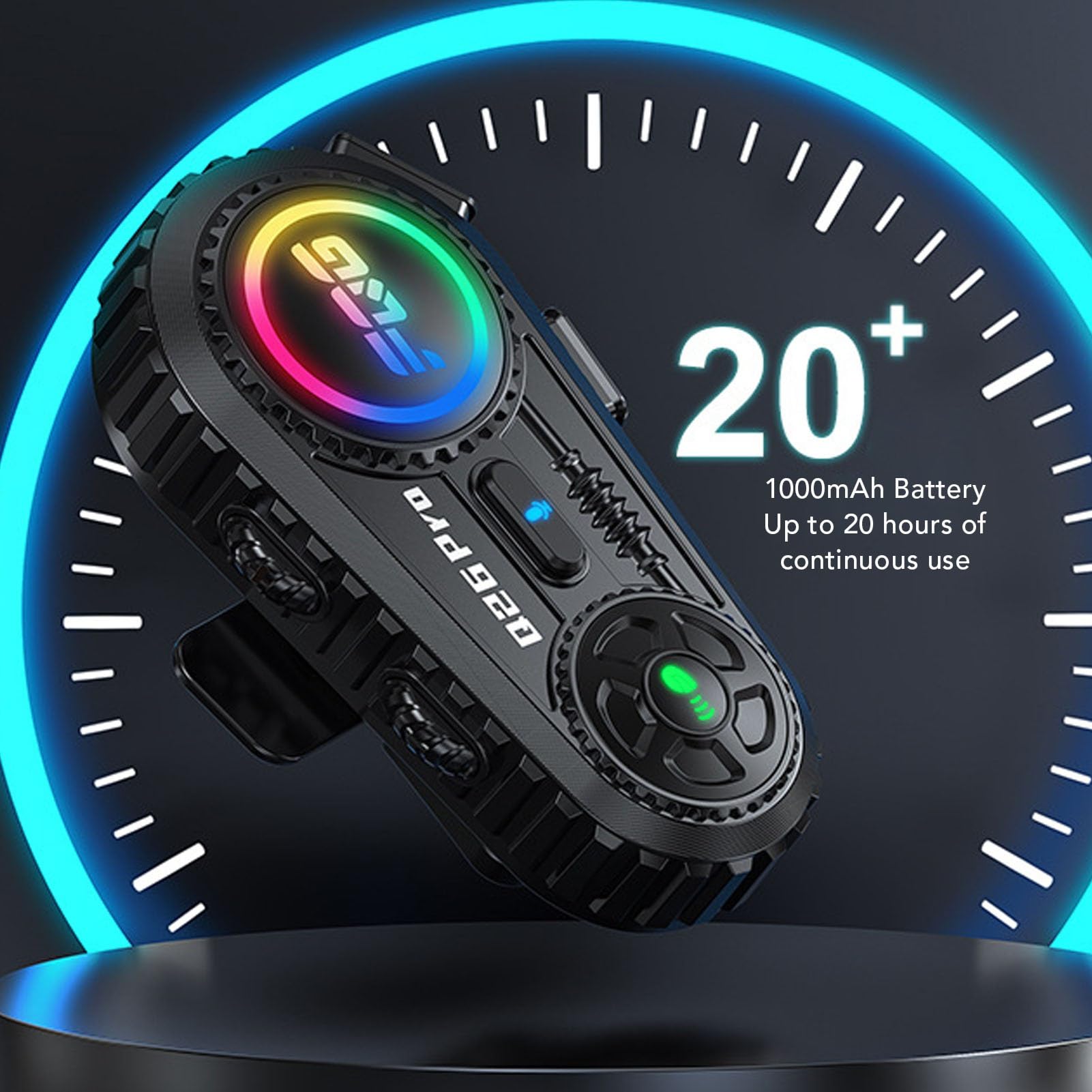 Auricolare Bluetooth per Moto Cancellazione Intelligente del Rumore per la Guida All'aperto 1000mAh IPX6 Condivisione Musicale Impermeabile